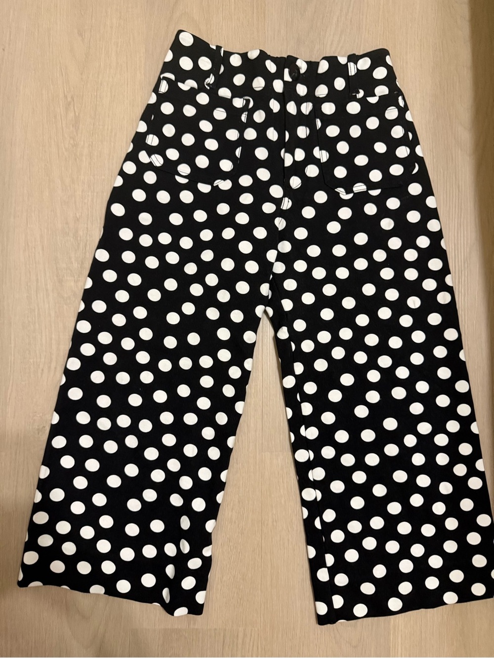 Anthropologie Maeve Polka Dot Colette
Cropped Wide-Leg Ponte Pants - Picture 3 of 5